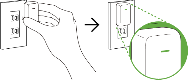 BLEゲートウェイをコンセントに接続