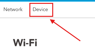 Open the Device tab